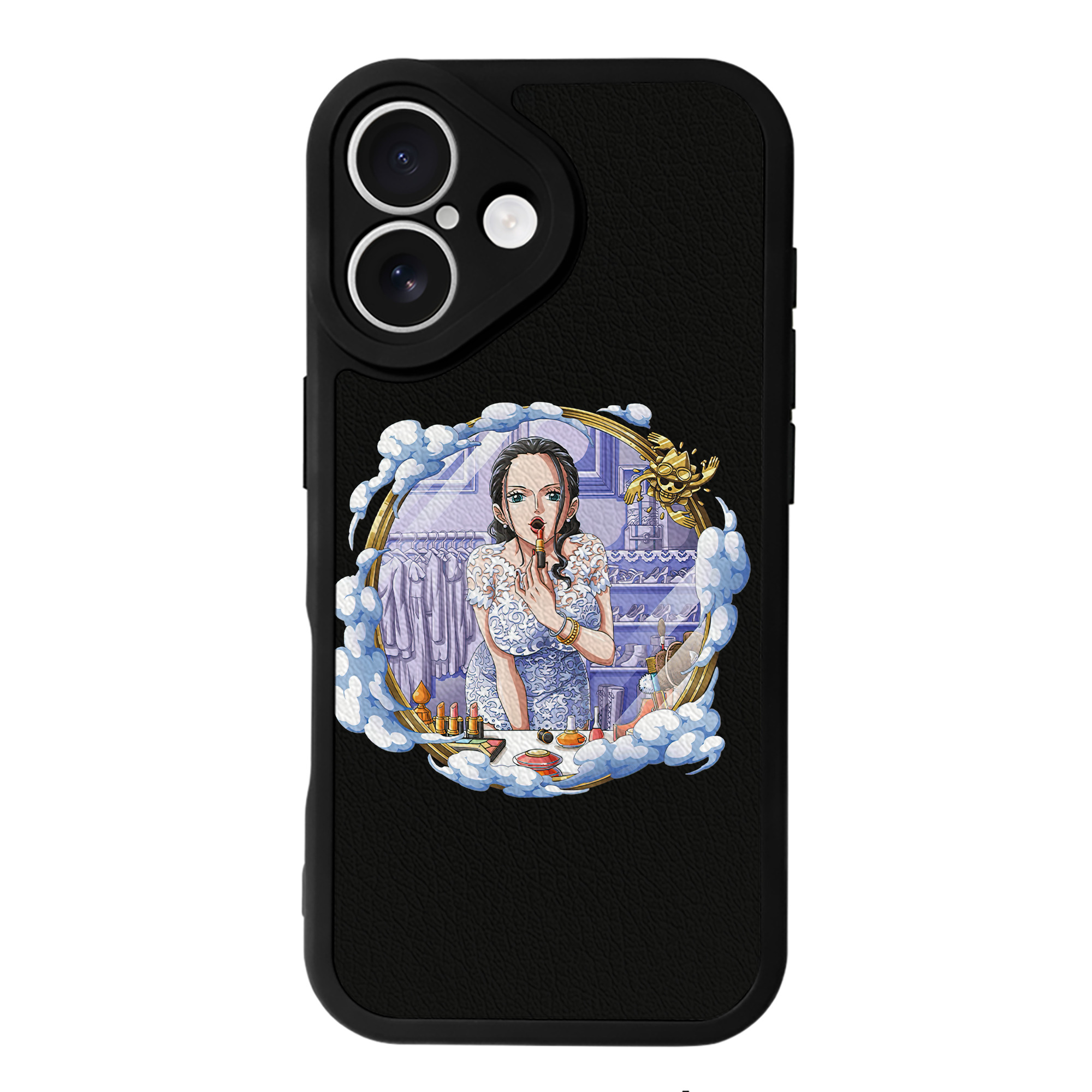 （画像用） ワンピース ニコ・ロビン ONE PIECE Nico Robin 【iPhone 16シリーズ対応】シリコンスマホケース（レザー調） 材質：シリコン
